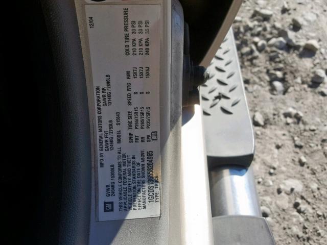 1GCDS136558204965 - 2005 CHEVROLET COLORADO TAN photo 10