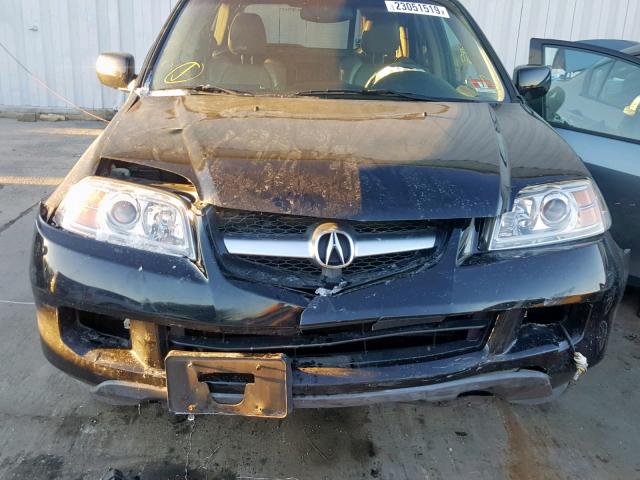 2HNYD18906H526305 - 2006 ACURA MDX TOURIN BLACK photo 9