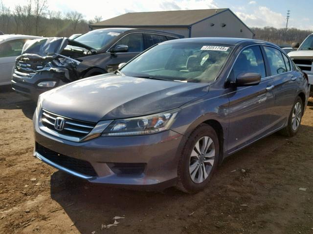 1HGCR2F3XDA004316 - 2013 HONDA ACCORD LX GRAY photo 2