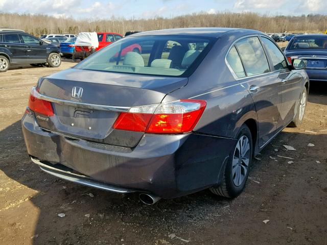 1HGCR2F3XDA004316 - 2013 HONDA ACCORD LX GRAY photo 4