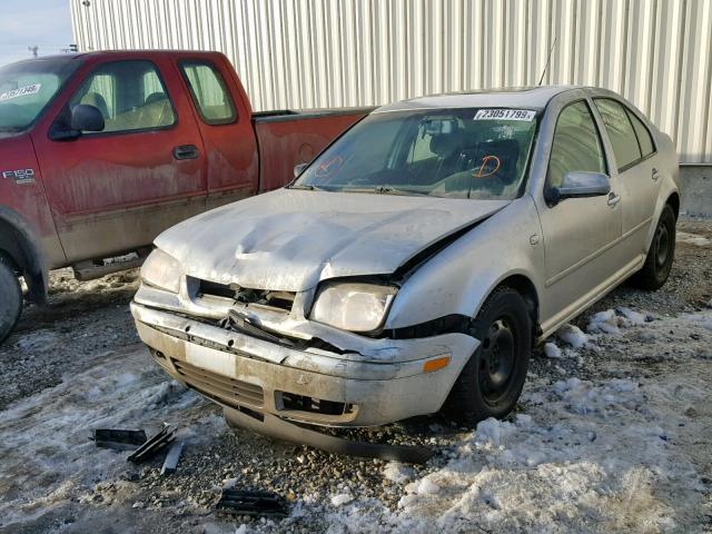 3VWSE69M82M029682 - 2002 VOLKSWAGEN JETTA GLS SILVER photo 2