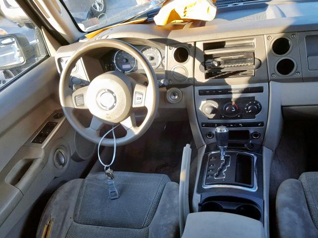 1J8HH48N26C221893 - 2006 JEEP COMMANDER BROWN photo 9
