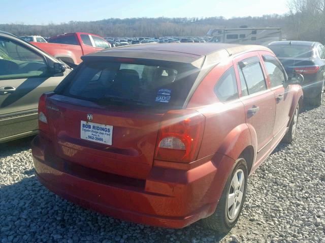 1B3HB28B37D242509 - 2007 DODGE CALIBER RED photo 4