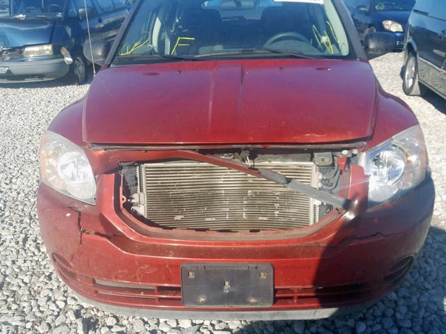 1B3HB28B37D242509 - 2007 DODGE CALIBER RED photo 9