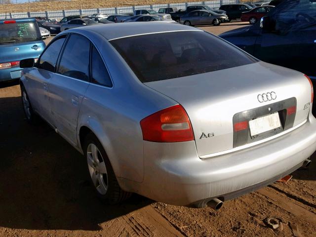 WAULD64B52N090037 - 2002 AUDI A6 2.7T QU SILVER photo 3