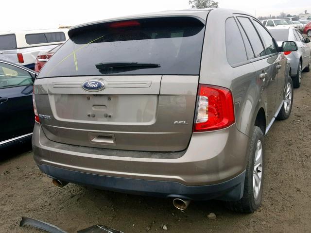 2FMDK3JC4CBA31028 - 2012 FORD EDGE SEL 金色 照片 4