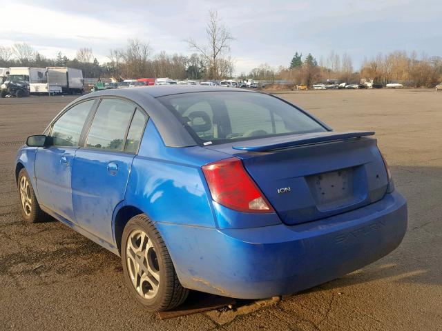 1G8AL52F23Z152141 - 2003 SATURN ION LEVEL BLUE photo 3