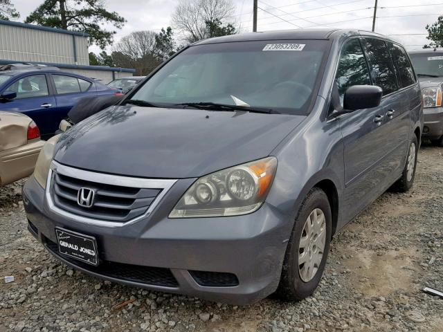 5FNRL3H23AB095307 - 2010 HONDA ODYSSEY LX GRAY photo 2