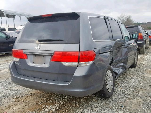 5FNRL3H23AB095307 - 2010 HONDA ODYSSEY LX GRAY photo 4