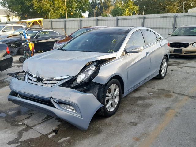 5NPEC4AC9DH708883 - 2013 HYUNDAI SONATA SE BLUE photo 2