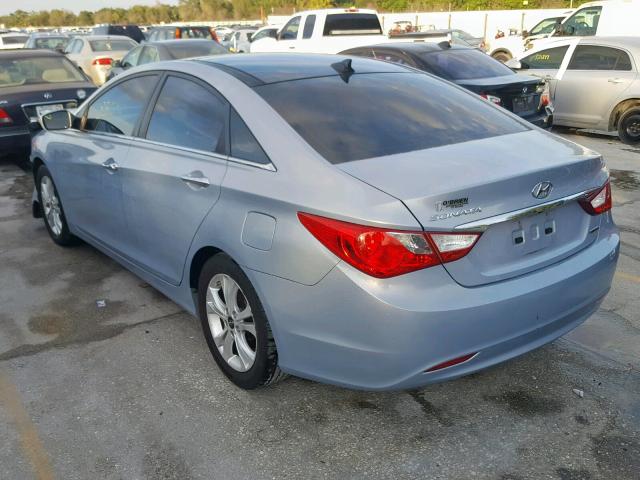 5NPEC4AC9DH708883 - 2013 HYUNDAI SONATA SE BLUE photo 3
