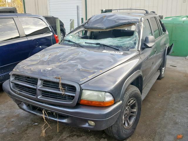1B4HS38N02F197909 - 2002 DODGE DURANGO SP Сірий фото 9