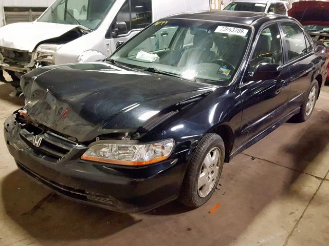 1HGCG16542A032689 - 2002 HONDA ACCORD EX BLACK photo 2