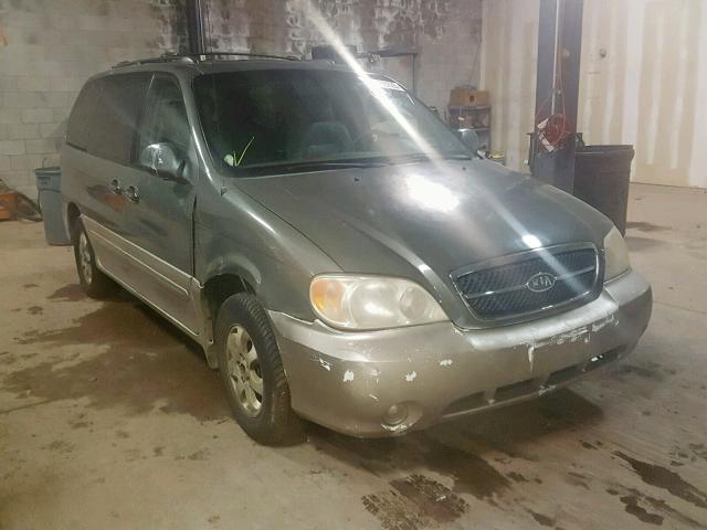 KNDUP131146555906 - 2004 KIA SEDONA EX GREEN photo 1