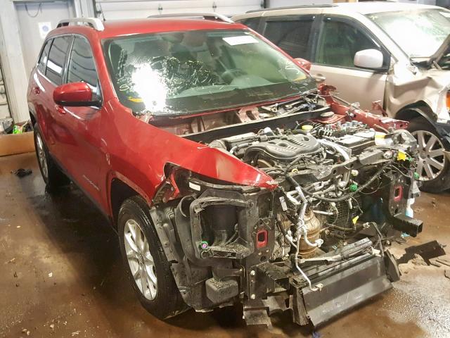 1C4PJMCS5FW636385 - 2015 JEEP CHEROKEE L RED photo 1