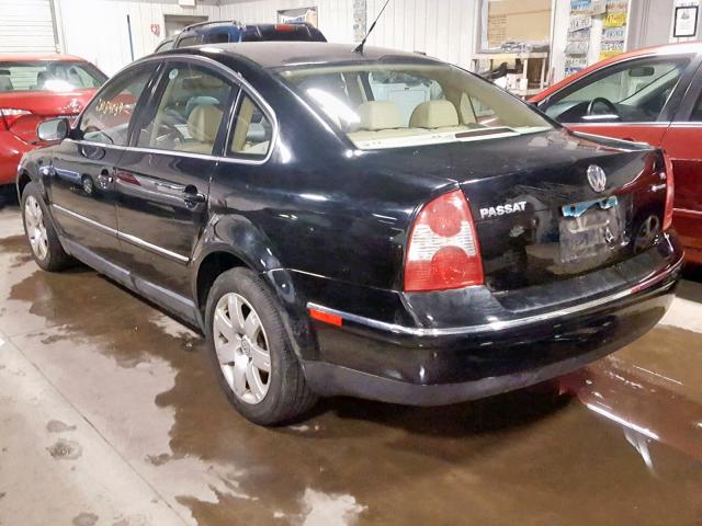 WVWTH63BX2P288450 - 2002 VOLKSWAGEN PASSAT GLX BLACK photo 3
