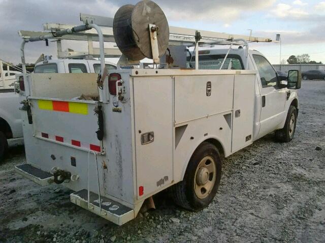 1FDWF30578EC54336 - 2008 FORD F350 SRW S WHITE photo 4