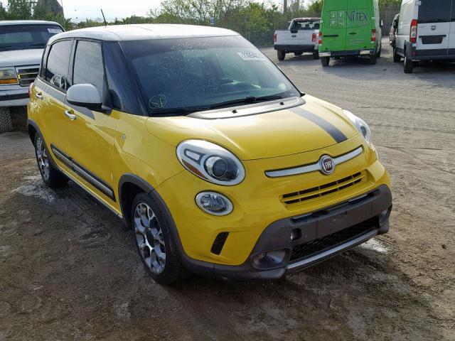 ZFBCFADH7EZ003761 - 2014 FIAT 500L TREKK YELLOW photo 1