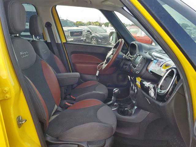 ZFBCFADH7EZ003761 - 2014 FIAT 500L TREKK YELLOW photo 5