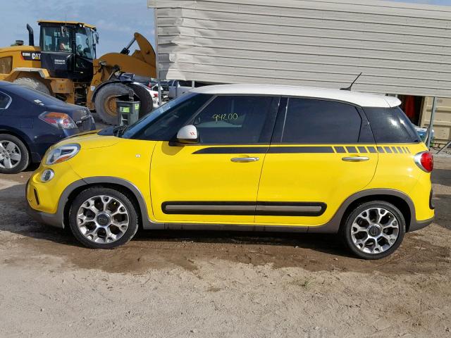 ZFBCFADH7EZ003761 - 2014 FIAT 500L TREKK YELLOW photo 9