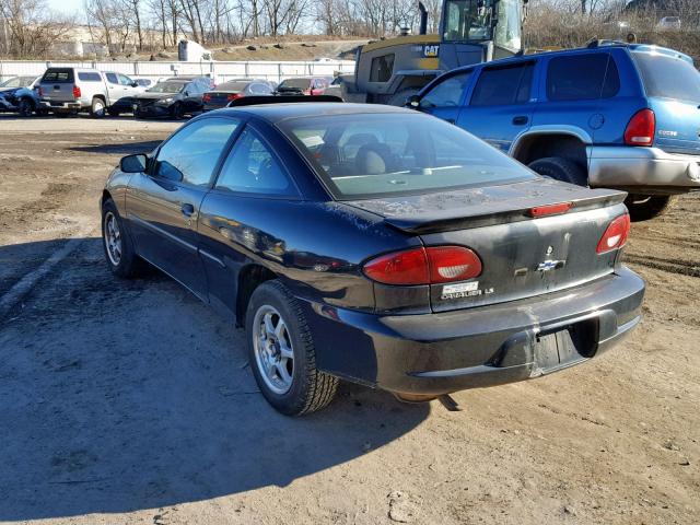 1G1JS124127389545 - 2002 CHEVROLET CAVALIER L BLACK photo 3