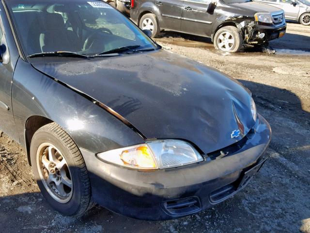 1G1JS124127389545 - 2002 CHEVROLET CAVALIER L BLACK photo 9