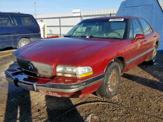 1G4HP53L0NH564060 - 1992 BUICK LESABRE CU MAROON photo 2