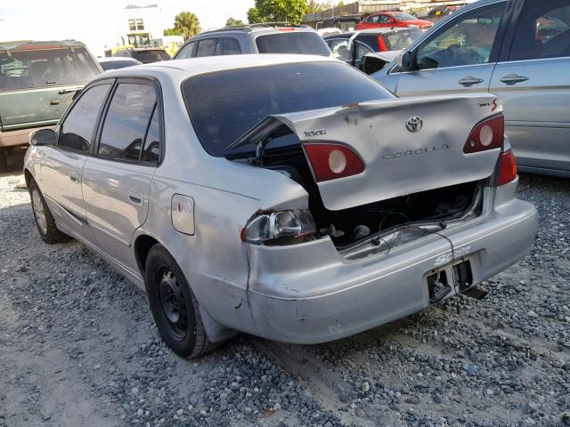 2T1BR12E22C570619 - 2002 TOYOTA COROLLA CE SILVER photo 3