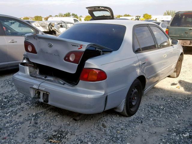 2T1BR12E22C570619 - 2002 TOYOTA COROLLA CE SILVER photo 4