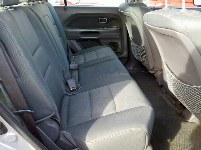 5FNYF18137B024423 - 2007 HONDA PILOT LX SILVER photo 6