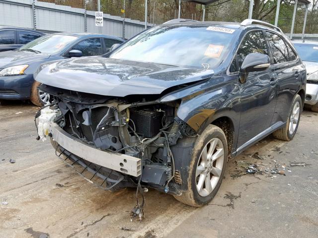 2T2ZK1BA7BC042022 - 2011 LEXUS RX 350 BLACK photo 2