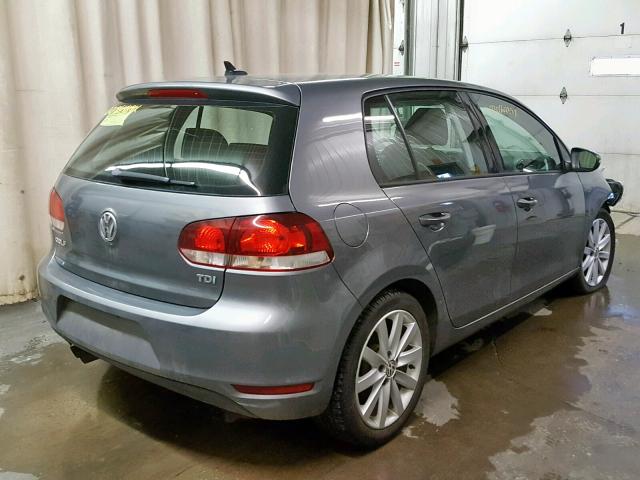 WVWDM7AJ3BW266747 - 2011 VOLKSWAGEN GOLF GRAY photo 4