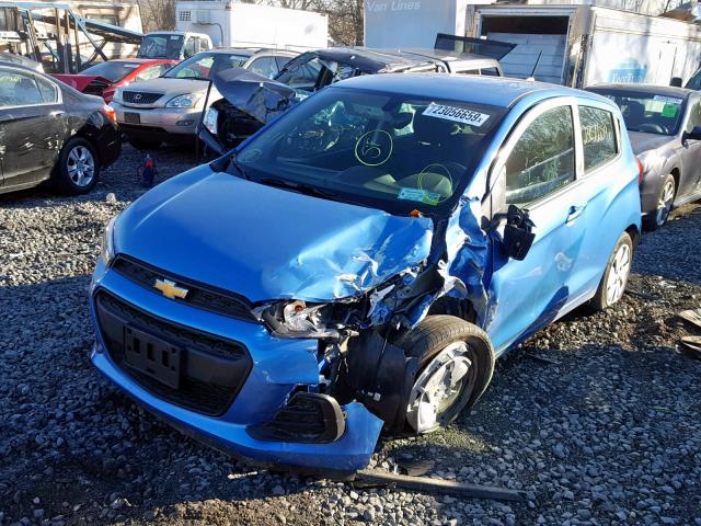 KL8CB6SA3JC475926 - 2018 CHEVROLET SPARK LS BLUE photo 2