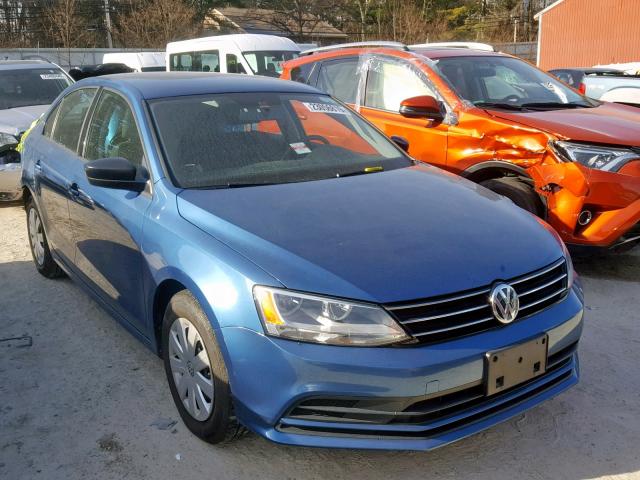 3VW2K7AJ8FM260765 - 2015 VOLKSWAGEN JETTA BASE BLUE photo 1