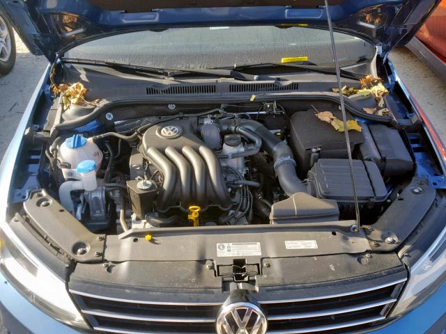 3VW2K7AJ8FM260765 - 2015 VOLKSWAGEN JETTA BASE BLUE photo 7