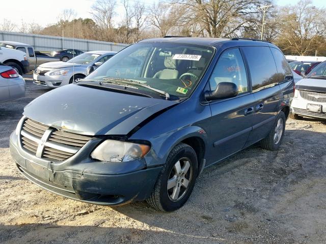 1D4GP45R96B663012 - 2006 DODGE CARAVAN SX BLUE photo 2