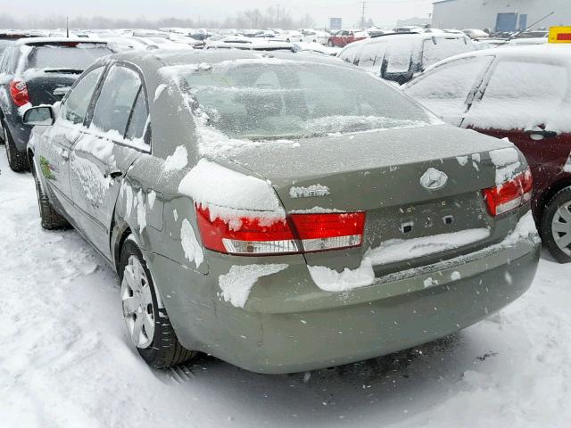 5NPET46C88H381391 - 2008 HYUNDAI SONATA GLS მწვანე ფოტო 3