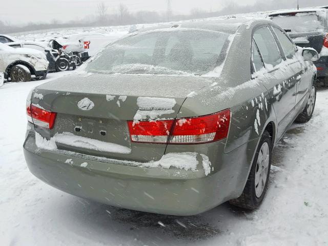5NPET46C88H381391 - 2008 HYUNDAI SONATA GLS მწვანე ფოტო 4