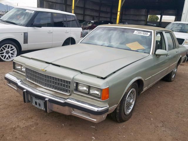 1G1BN69H7G9127526 - 1986 CHEVROLET CAPRICE CL GREEN photo 2