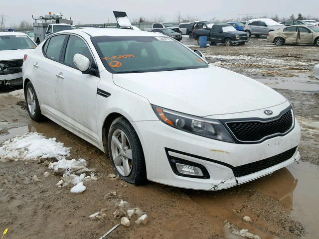 KNAGM4A72F5558074 - 2015 KIA OPTIMA LX WHITE photo 1