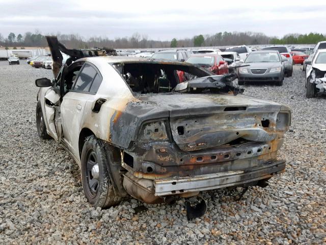 2B3CL1CT2BH587639 - 2011 DODGE CHARGER PO WHITE photo 3