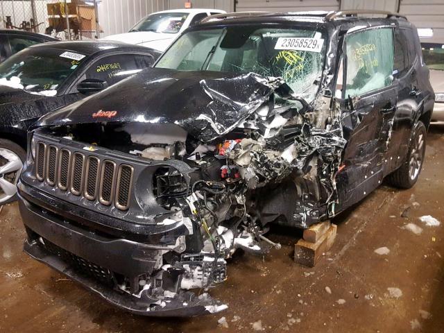 ZACCJABTXGPE13474 - 2016 JEEP RENEGADE L BLACK photo 2