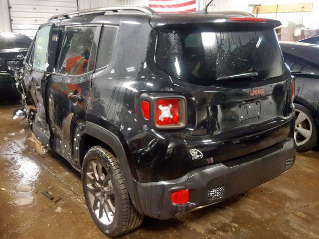 ZACCJABTXGPE13474 - 2016 JEEP RENEGADE L BLACK photo 3