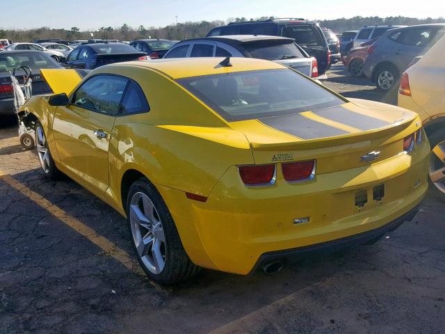 2G1FK1EJ4B9110188 - 2011 CHEVROLET CAMARO 2SS YELLOW photo 3