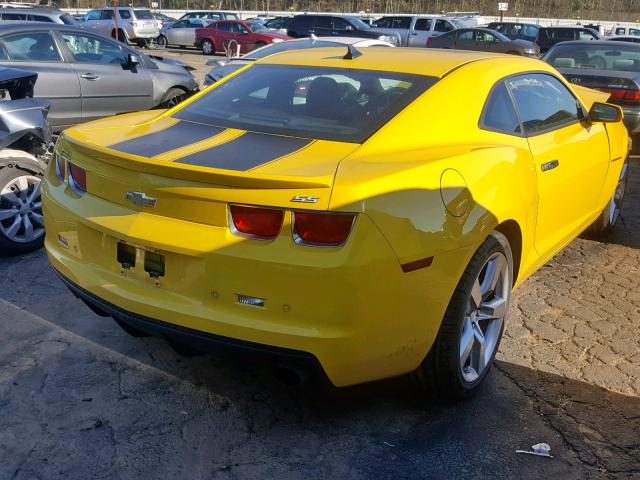 2G1FK1EJ4B9110188 - 2011 CHEVROLET CAMARO 2SS YELLOW photo 4