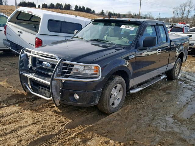 1FTRX12W86FA33182 - 2006 FORD F150 BLACK photo 2