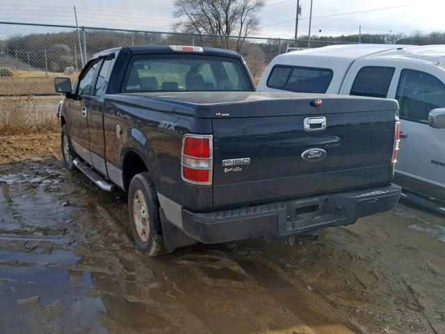 1FTRX12W86FA33182 - 2006 FORD F150 BLACK photo 3