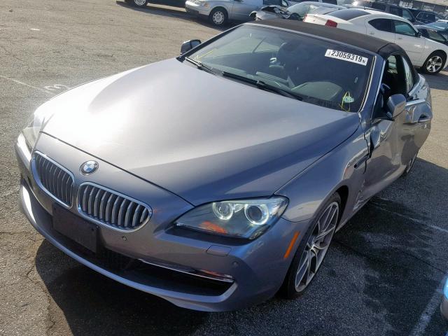 WBALZ3C59CDL71423 - 2012 BMW 650 I GRAY photo 2