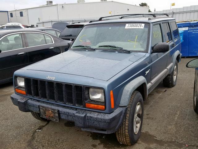 1J4FJ68S0WL217534 - 1998 JEEP SPORT BLUE photo 2