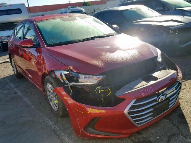 KMHD74LF9HU128709 - 2017 HYUNDAI ELANTRA SE RED photo 1